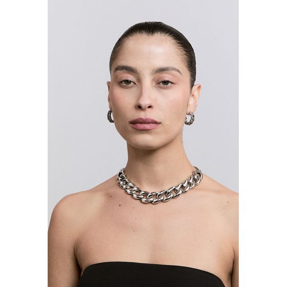 Brinco Argola Midi Light Grume Classics Prata Boho